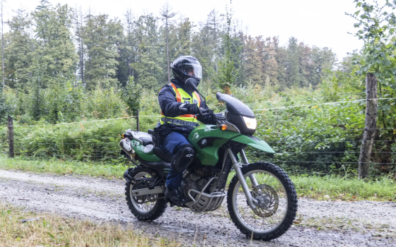 Terepmotoros rendőrjárőrök a Soproni Parkerdőben