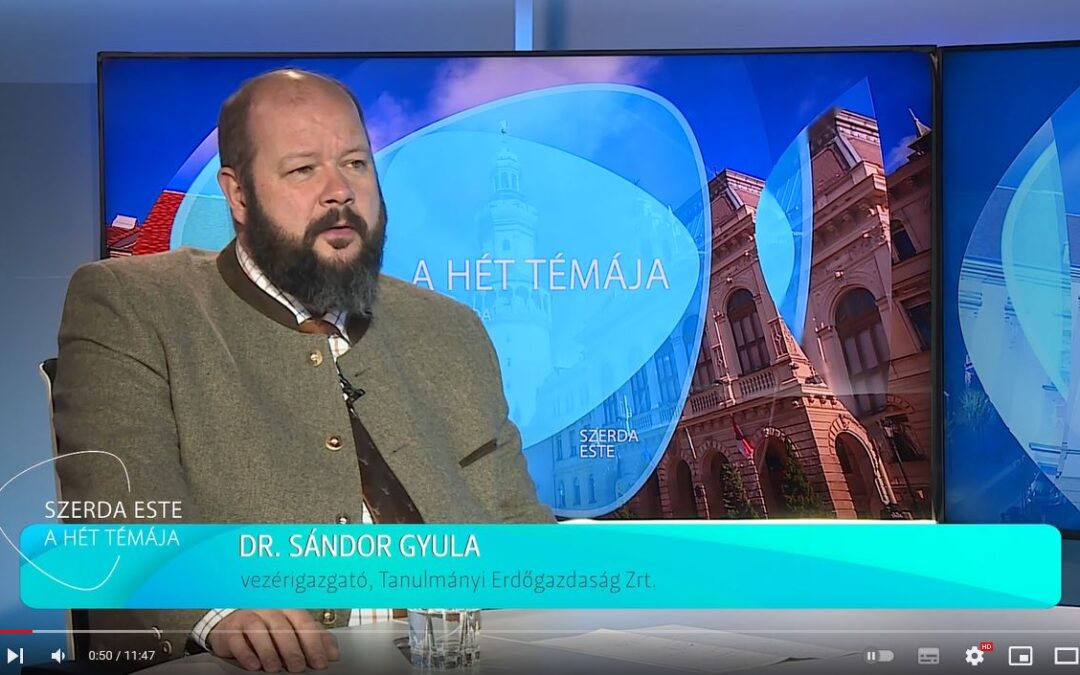 A Sopron TV vendége volt Dr. Sándor Gyula vezérigazgató
